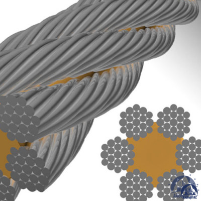 Канат 44.5мм ГОСТ 2688-80 свивка ЛК-Р 6х19 (1+6+6/6)+1